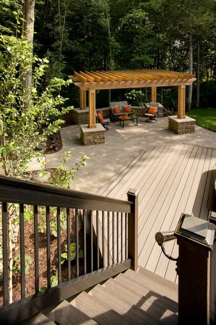 Low Maintenance Deck And Steps Contemporary Gazebos Minneapolis