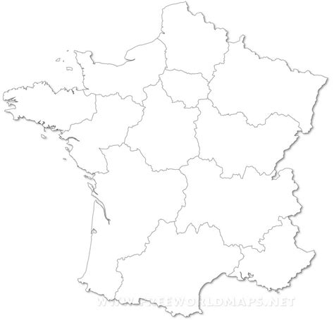 France Political Map Regarding Map Of France Outline Printable