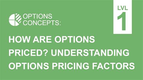 How Are Options Priced Understanding Options Pricing Factors Youtube
