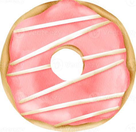 Watercolor Dessert Sweet Clip Art Element Cute Donut 16766027 Png