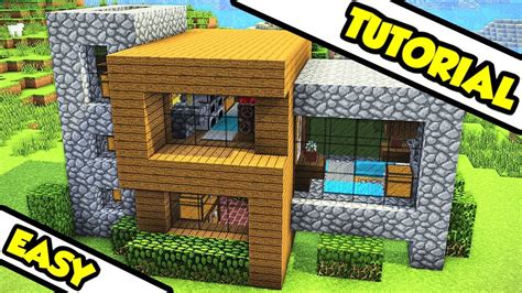 Minecraft house ideas | there are two things that make. Minecraft Survival Modern House Tutorial (How to Build) - YouTube