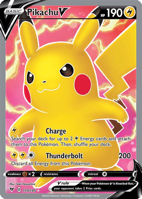 Pikachu V 170203 Vivid Voltage Full Art Holo Ultra Rare Pokemon Card