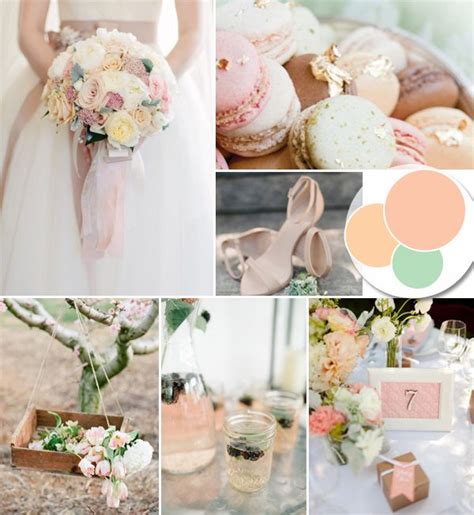 A Collage Of Different Pictures With Flowers And Wedding Colors In Them