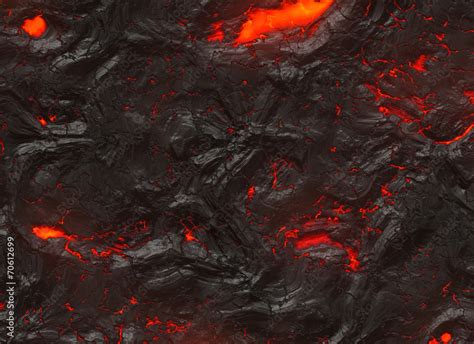 Solidified Hot Lava Texture Of Eruption Volcano Stock Illustration