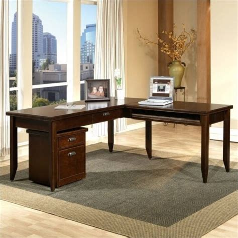 Martin Furniture Tribeca Loft L Shape Wood Writing Desk In Cherry 1