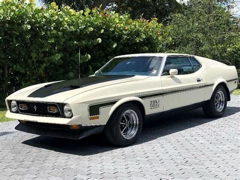 1971 Ford Mustang Mach 1 54815 Miles White Classic Car Select