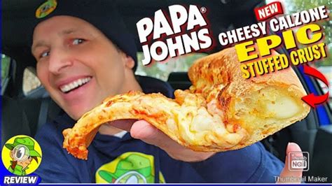 [reaction] Papa John S®️ Cheesy Calzone Epic Stuffed Crust Pizza 👨‍🍳🧀💪🍕 Youtube