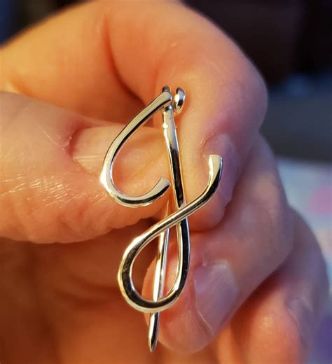 Sterling Silver Initial Pin Personalized Pin Lapel Pin Etsy