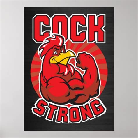 Coq Strong Bodybuilding Chicken Poster Zazzle