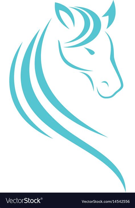 Horse Head Logo Design Royalty Free Vector Image