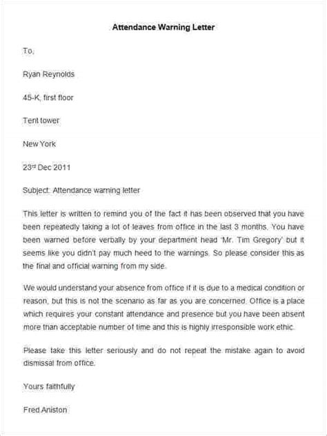 How to handle problematic employees. non attendance letter template - Matah