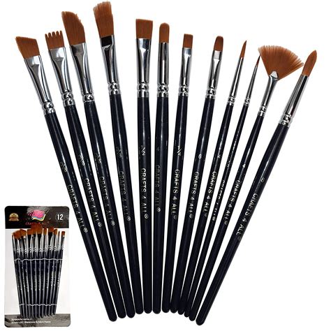 Craft 4 All Professional Paint Brush Set 12 Pcs