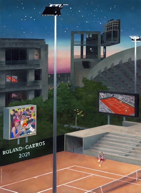 In 2019, the official championships poster is a commissioned illustration that celebrates the redevelopment of no.1 court through its surrounding flora. The 2021 Roland-Garros official poster. | Tennis-Addict