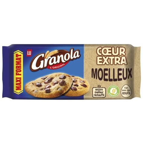 Cookies cœur extra moelleux aux pépites de chocolat Granola LU Le