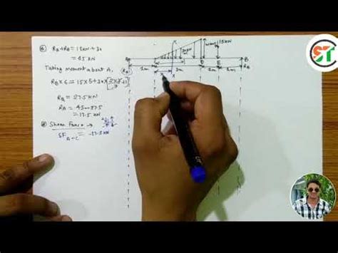 Sfd, bmd for cantilever beams, simply supported beams and overhanging beams considering point loads, udl, uvl, couple. SFD and BMD for UVL ( SOM LEC-- 32 ) - YouTube