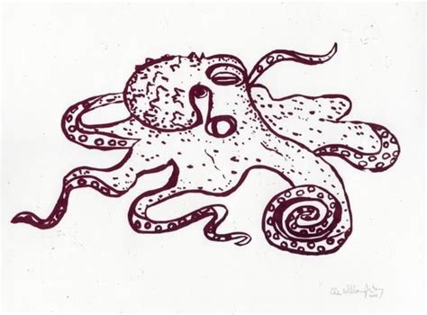 Archival Print Of The Giant Pacific Octopus Screenprint Etsy In 2020
