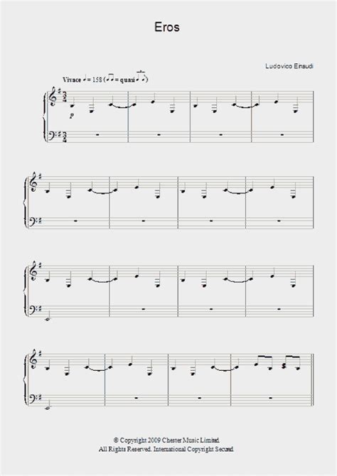 Eros Piano Sheet Music Onlinepianist