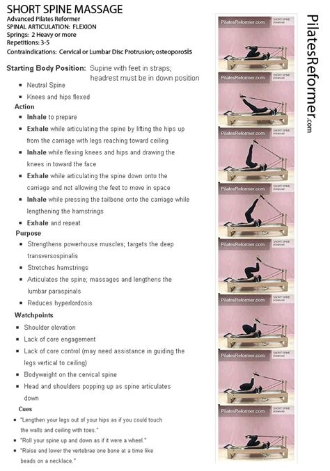 Advanced Pilates Reformer Short Spine Spinal Articulation Flexion