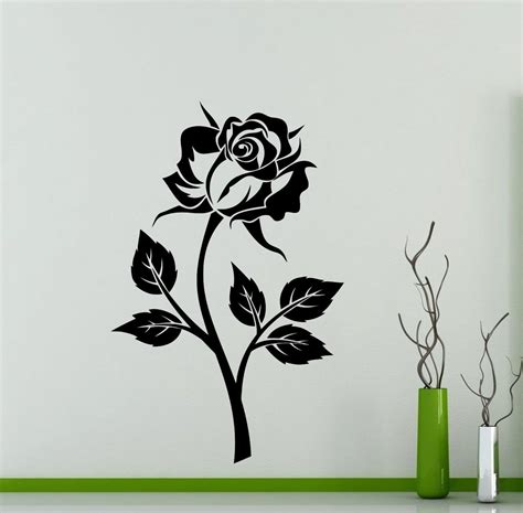 Rose Wall Vinyl Decal Floral Sticker Home Art Interior Decoration Any Room Mural Waterproof