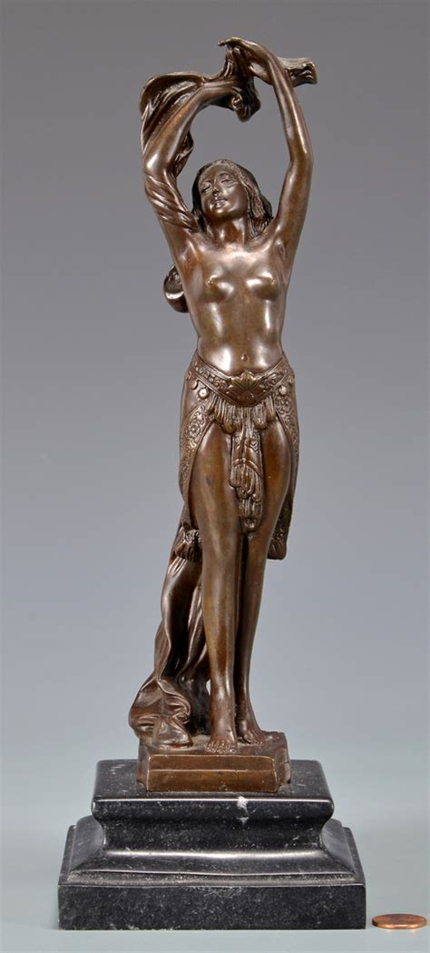 Lot Bronze Female Sculptures Incl Nude Case Auctions My XXX Hot Girl