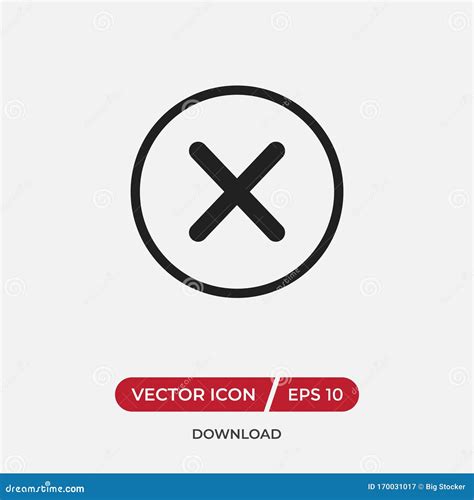 Close Button Vector Icon In Modern Design Style For Web Site And Mobile