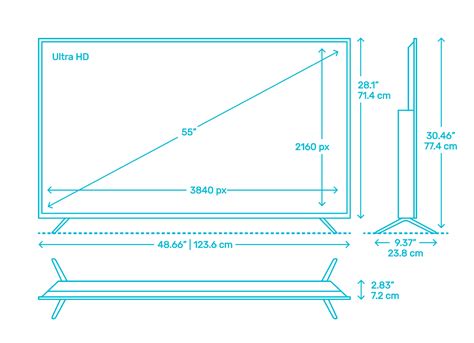 60 Inch Tv Dimensions Chart