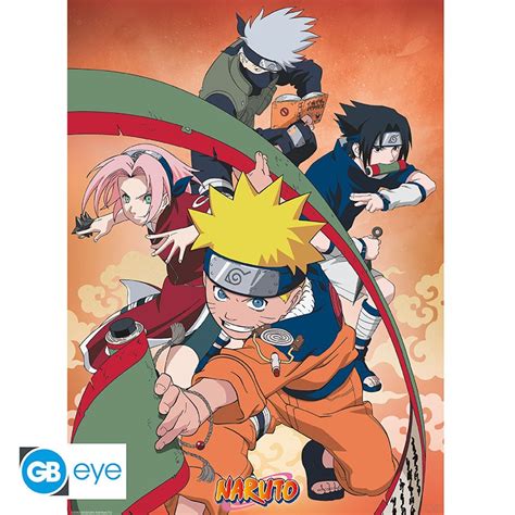 Naruto Set 2 Posters Chibi 52x38 Team 7 X4 Abysse Corp