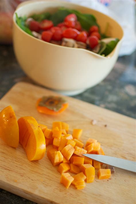 Persimmon Spinach Salad Recipe Nour Zibdeh
