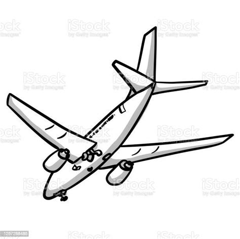 Airplane Low Angle Shot Stock Illustration Download Image Now
