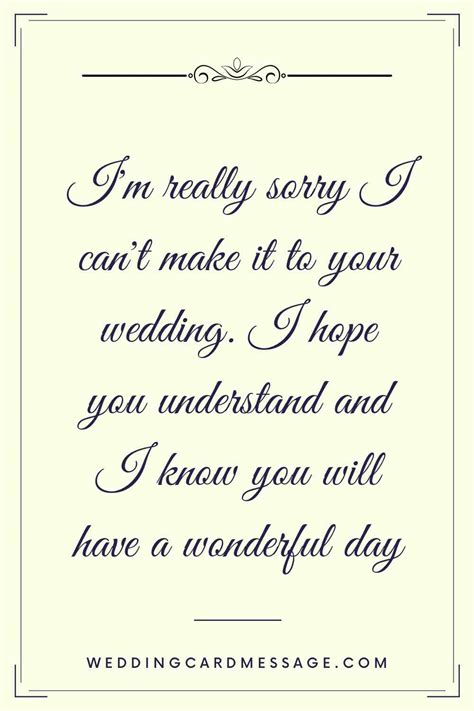 30 Sorry For Not Attending Wedding Messages Wedding Card Message