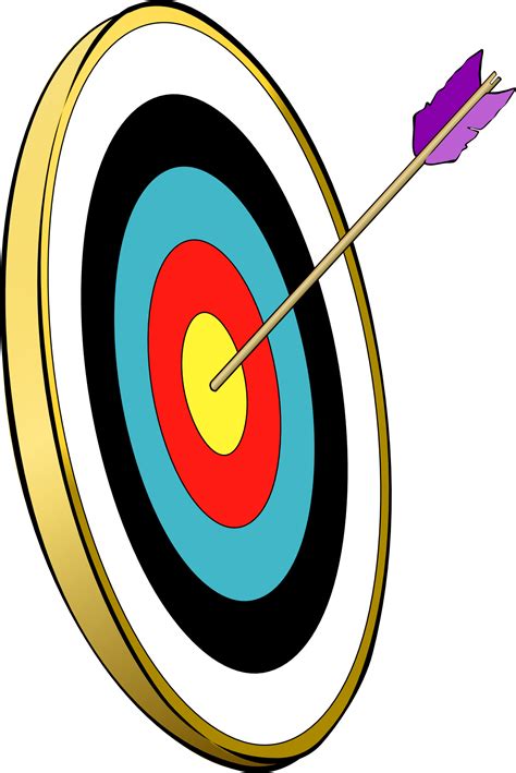 Target Archery Bow And Arrow Clip Art A Shot On Target Color Png