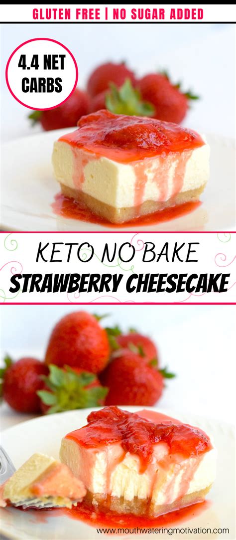 In fact, with just a few basic ingredients and a little time set aside, you can enjoy a low carb cheesecake without the worry of being kicked out of ketosis. No Bake Keto Strawberry Cheesecake | Recipe | Keto dessert ...