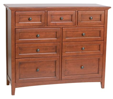 A Large Wooden Dresser With Many Drawers
