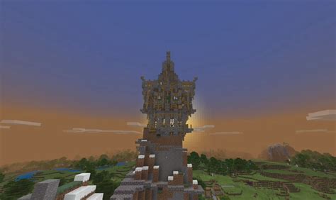 Bedrock Edition Survival Cobbleoak Spire Tower Minecraft Map