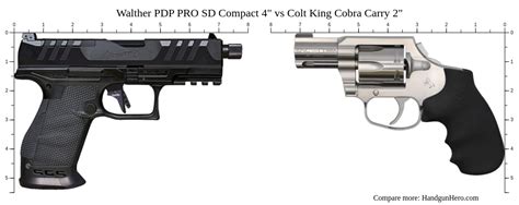Walther PDP PRO SD Compact Vs Colt King Cobra Carry Size Comparison Handgun Hero
