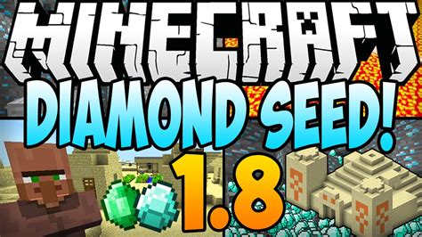 Minecraft 181 Seeds Diamond Seed 16 Diamonds Temple Village At