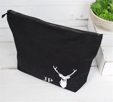 Personalised Men S Initial Stag Wash Bag By Solesmith