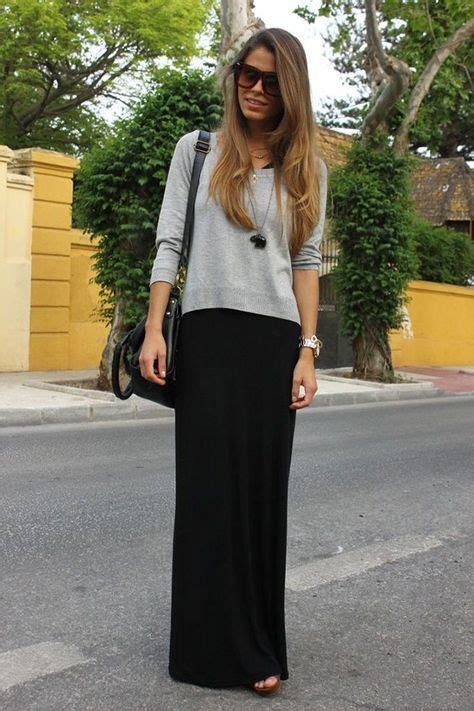 20 style tips on how to wear maxi skirts in the winter … maxi skirt outfits black maxi skirt