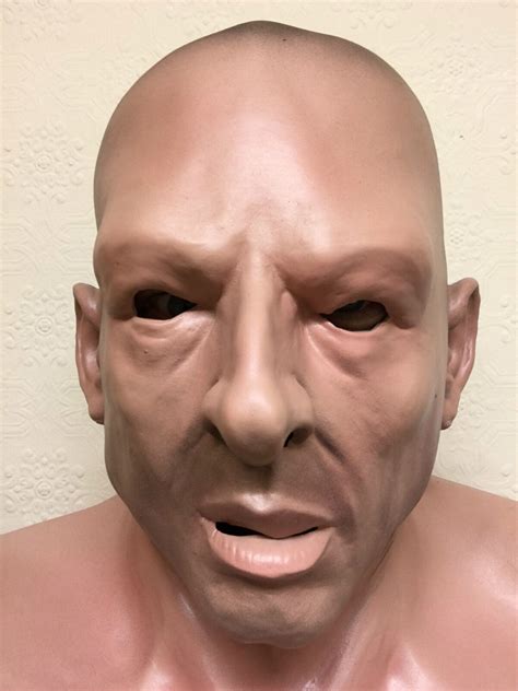 Realistic Male Bald Head Hard Man Thug Soldier Human Face Mask Latex Masks Ebay