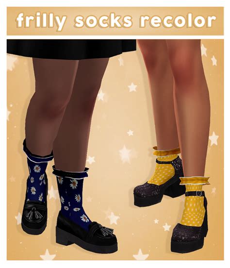 Frilly Socks Recolor Frilly Socks Sims Sims 4