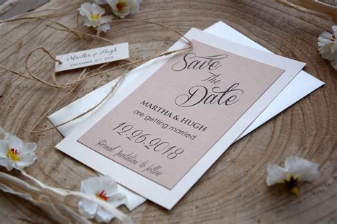 Elegant Wedding Save The Dates Simple Custom Save The Date Cards