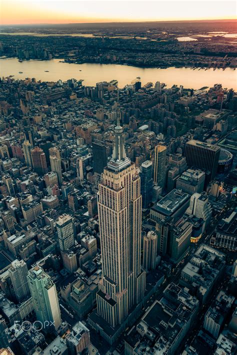 New York City Cityscape Aerial View Building Architecture Empire