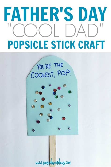 Give dad something he'll always remember this father's day with unique gifts & cards. Easy Father's Day Popsicle Stick Craft For Preschoolers | Seaside Sundays
