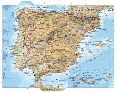 Mapa de España con Nombres Comunidades y Provincias Para Descargar e