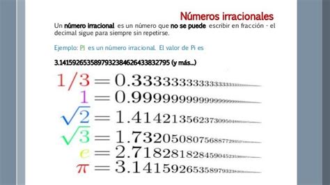 numeros irracionales