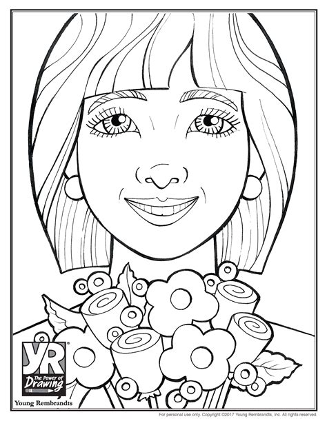 Amelia Coloring Page Young Rembrandts Shop