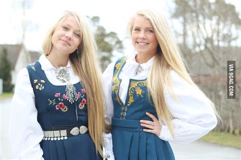 Norwegian Girls In Folk Dresses 9gag