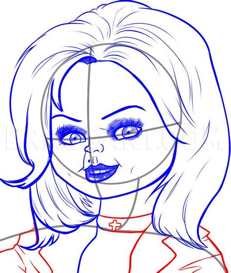 How To Draw Bride Of Chucky Step By Step Drawing Guide By Dawn Bride Of
