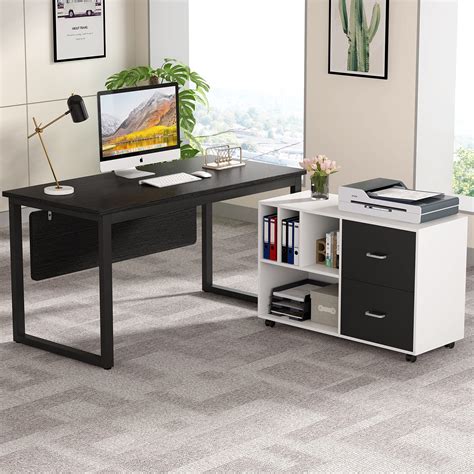 Tribesigns L Shaped Computer Desk 55 Inch Large Modern Executive