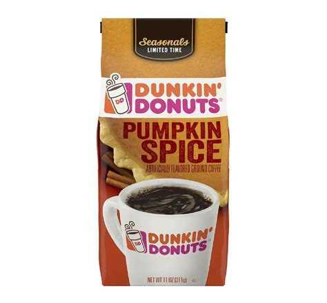 Dunkin Donuts Ground Coffee Pumpkin Spice Flavor 11oz Ebay